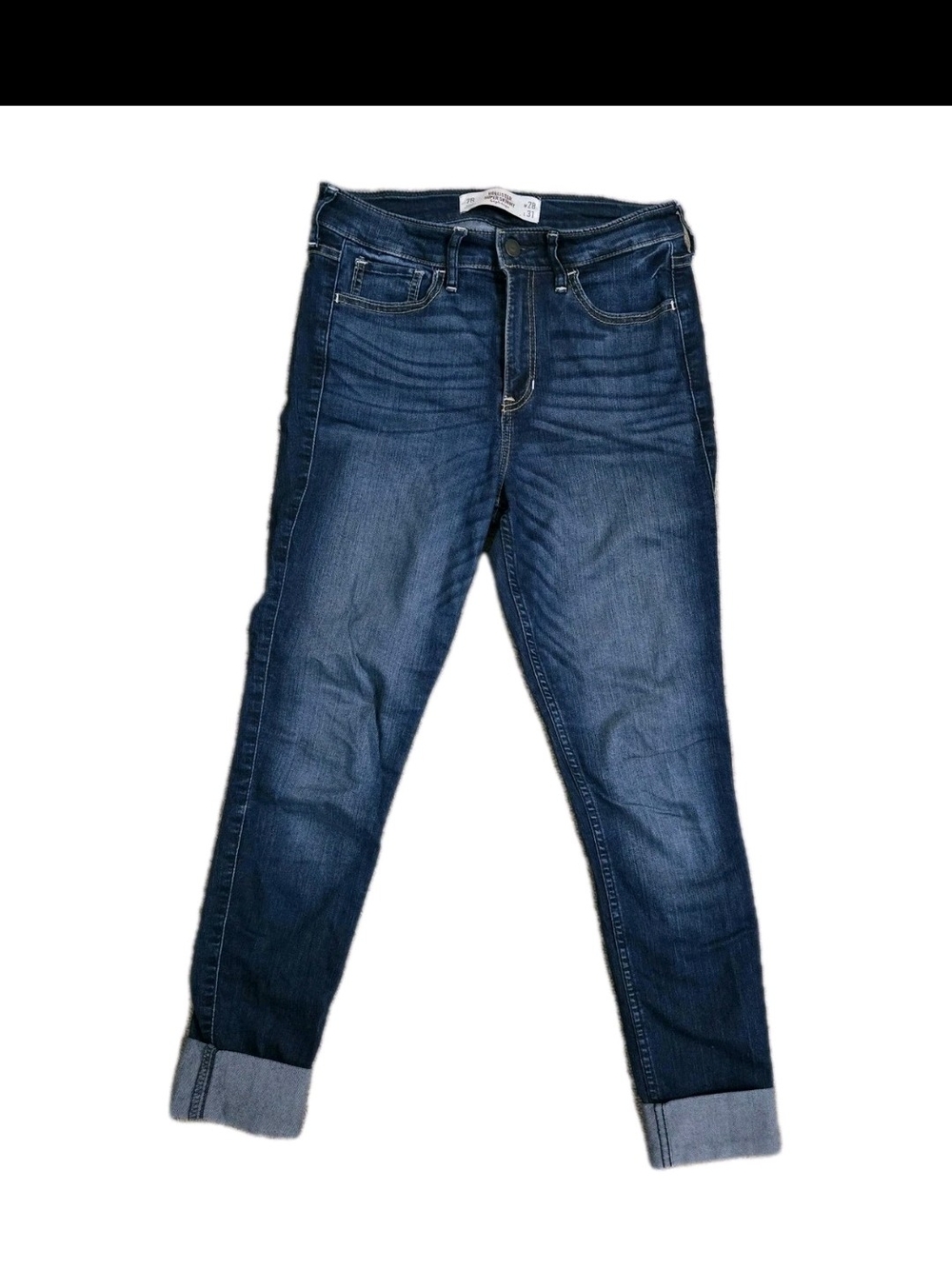 Hollister High Rise Super Skinny Jeans 7R W28 L31 Dark Wash